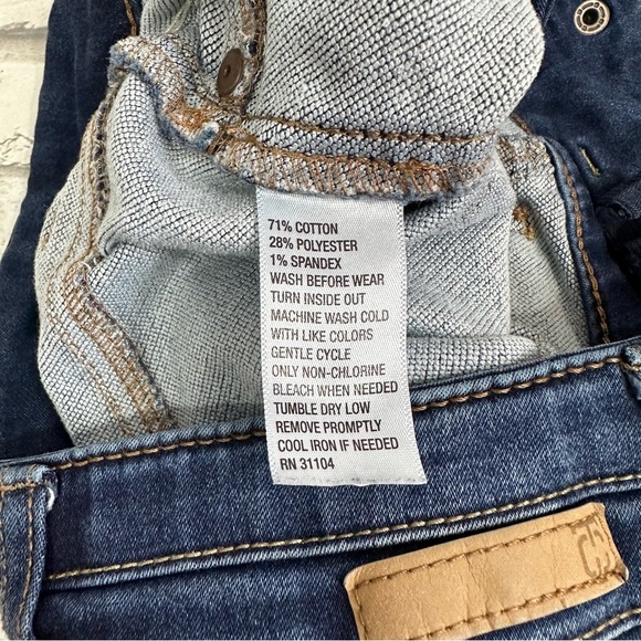 True Craft Girls Blue Denim Raw Hem Stretch Jeggings - Size 7 - Picture 11 of 11